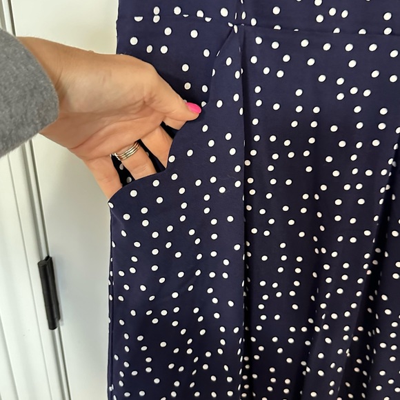 41 Hawthorn Navy Blue & White Polka Dot Dress - Picture 4 of 6